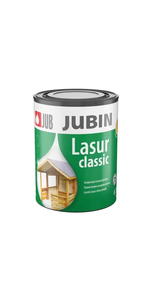 JUBIN Lasur Classic – tankoslojna lazura za naravno zaščito lesa